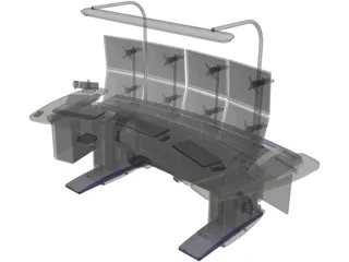 Cergo Operator Desk System Model Cergo B 3-4 3D Model