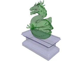 Chinese Dragon Statue 3D Model
