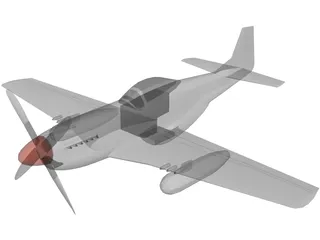 North American P-51 Mustang 3D Model