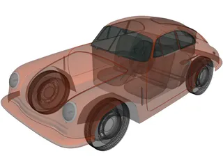 Porsche 356 Coupe (1948) 3D Model