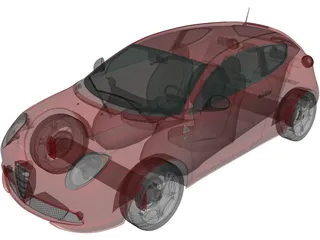 Alfa Romeo MiTo Quadrifoglio Verde (2014) 3D Model