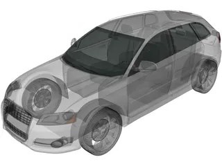 Audi A3 Sportback (2011) 3D Model