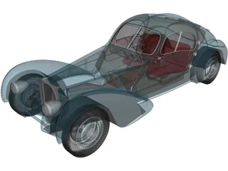 Bugatti Type 57 Atlantic (1934) 3D Model