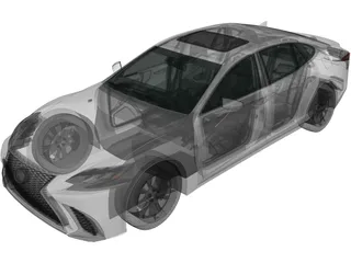 Lexus LS XF50 F Sport (2018) 3D Model