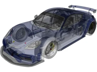Porsche 718 Cayman GT4 Clubsport (2019) 3D Model