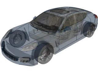 Porsche Panamera Turbo (2009) 3D Model