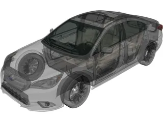 Subaru Legacy (2014) 3D Model