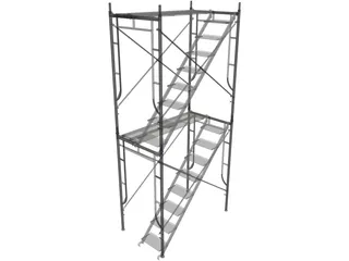 Scaffold Stair Tower 3D Model