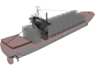 Cargo Ship 3D Model