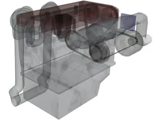 Honda VTEC DOHC Engine 3D Model
