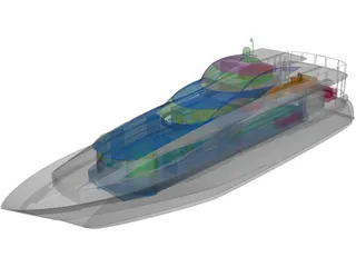 Sunseeker Yacht 3D Model