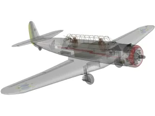 Vultee V-11GB (A-19) 3D Model