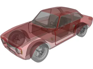 Alfa Romeo Giulia GTA 3D Model