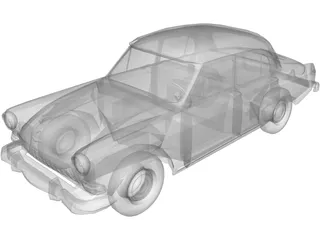 Gaz-21 Volga (1958) 3D Model