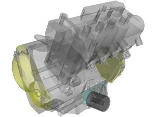 Honda CBR-600RR Engine (2005) 3D Model