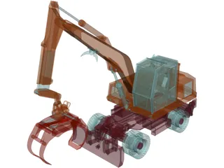 Minelli cm190 Excavator 3D Model