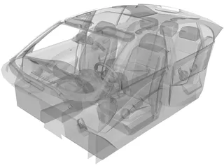 Interior BMW M5 (2009) 3D Model