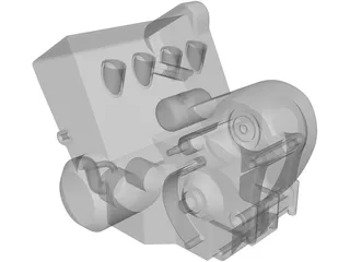 Honda CBR-600RR Engine 3D Model