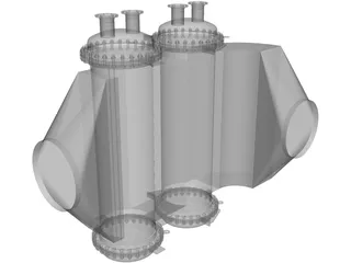 Condensing Gas Heat Exchanger 3D Model