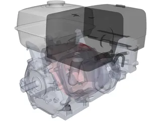 Honda GX340 Engine 3D Model