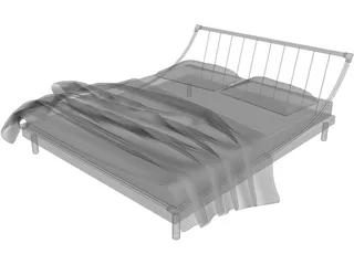 Double Bed Large 3D Model