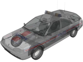 Renault 21 Nevada Police 3D Model