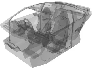 Interior Honda Integra R (2002) 3D Model