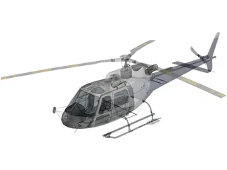 Eurocopter AS-350 3D Model