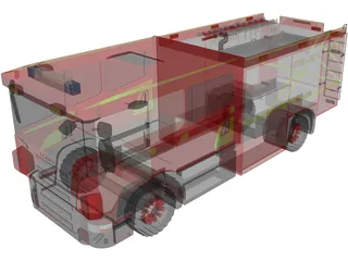 Scania Fire Truck 3D Model