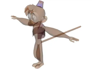 Abu the Monkey 3D Model