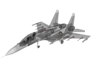 Sukhoi Su-27 Flanker 3D Model