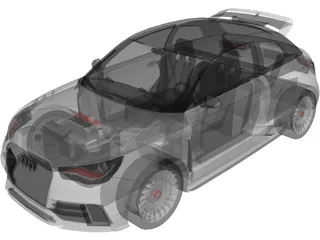 Audi A1 Clubsport Quattro (2011) 3D Model
