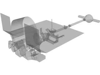 Chevrolet Van W124 300D Engine 3D Model