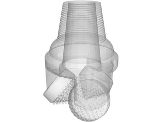 Tricone Drill 3D Model