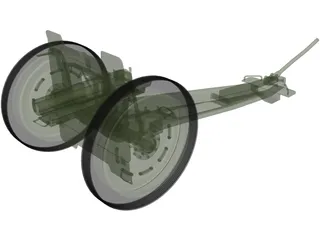 M1927 76,2-mm Regimental Gun 3D Model