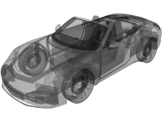 Porsche 911 Carrera Cabriolet (2012) 3D Model