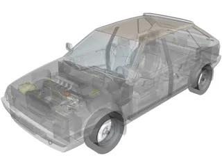 VAZ 21093 Lada Samara 3D Model