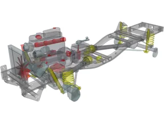Mercedes-Benz Unimog Chassis 3D Model