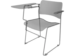 Chair with Writepad 3D Model