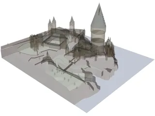 Hogwarts School of Witchcraft and Wizardry 3D Model