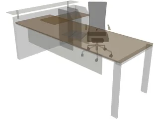 Office Desk 3D Model