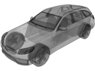 Mercedes-Benz C63 AMG Estate (2014) 3D Model