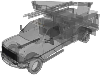 Ford F-450 Ultility Truck 3D Model